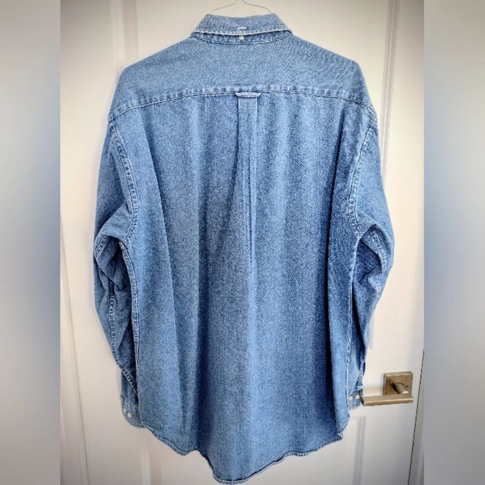 Vintage 90's Norsport Denim Shirt For Men Size Large Tall, Excellent Condition! - Picture 5 of 12